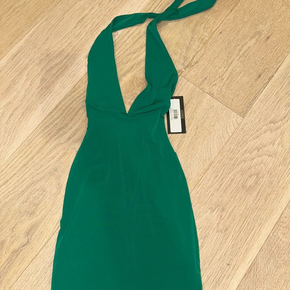 Nookie Emerald Green Halter Sheath Dress